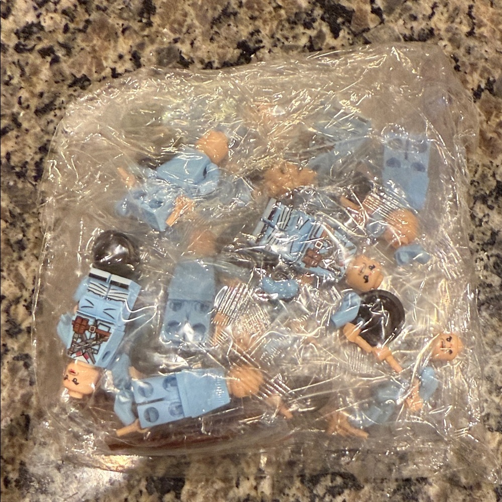 Blue Toy Figures Set